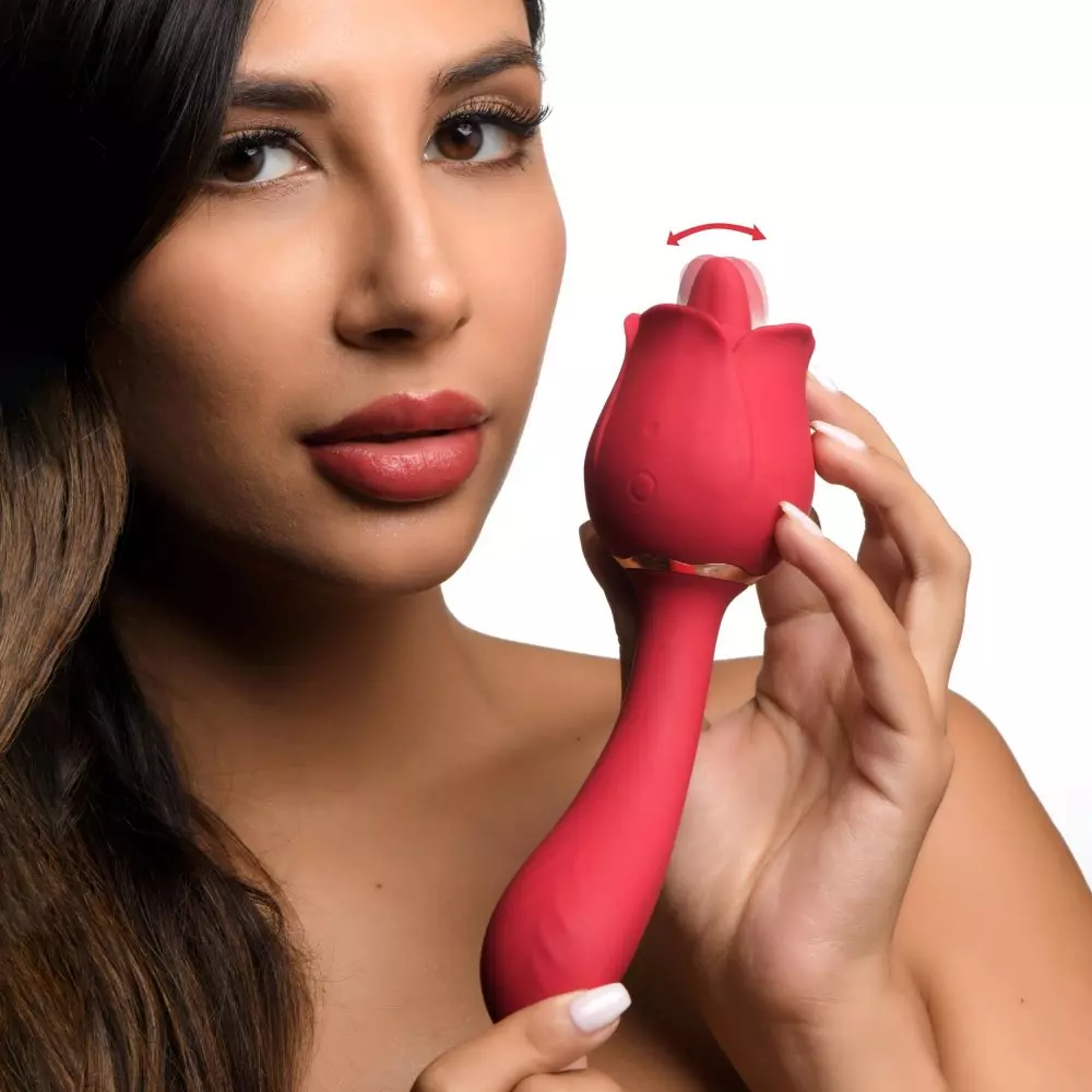 Bloomgasm Regal Rose Rechargeable Silicone Licking Rose Vibrator